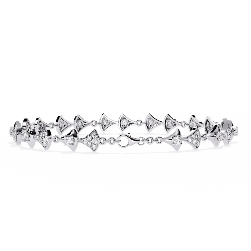Celestial Bow Round Diamond Bracelet