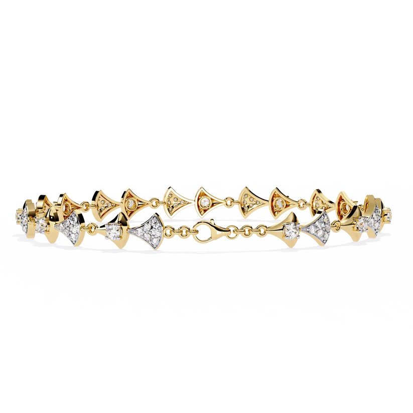 Celestial Bow Round Diamond Bracelet