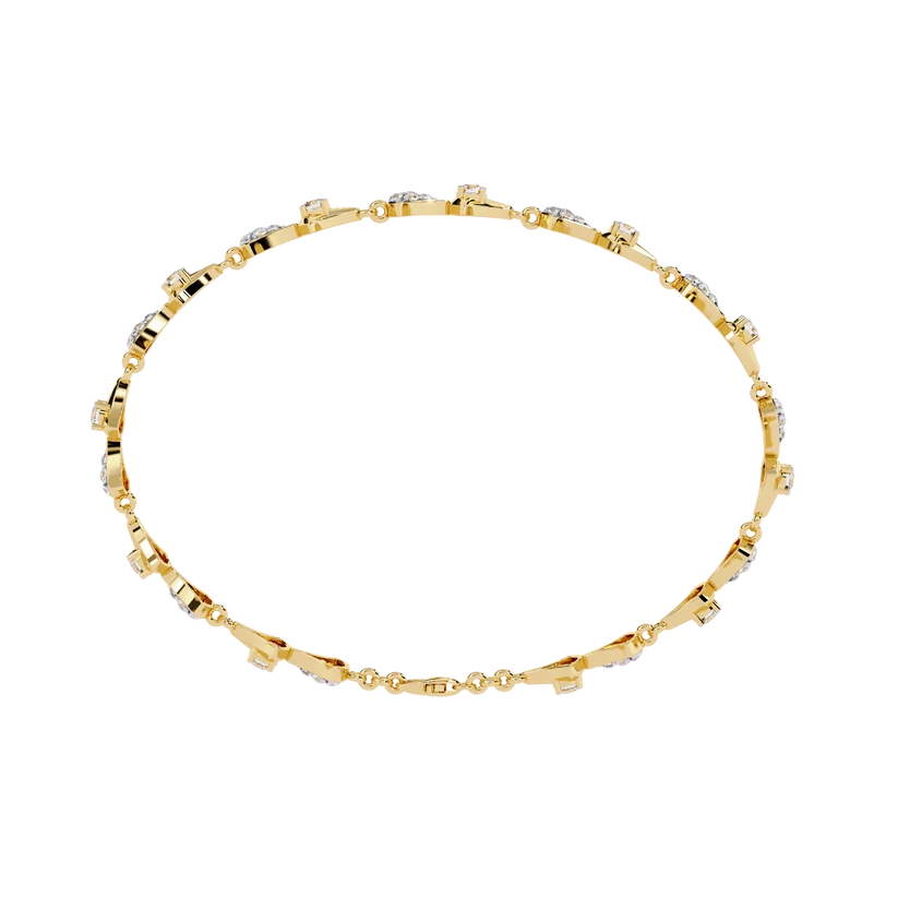 Celestial Bow Round Diamond Bracelet