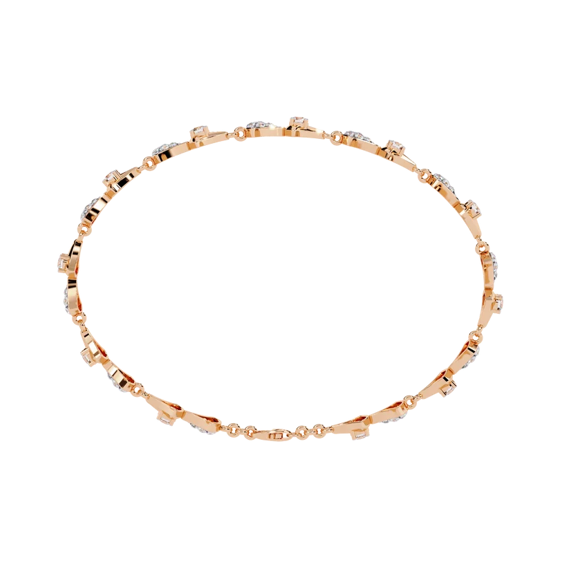 Celestial Bow Round Diamond Bracelet