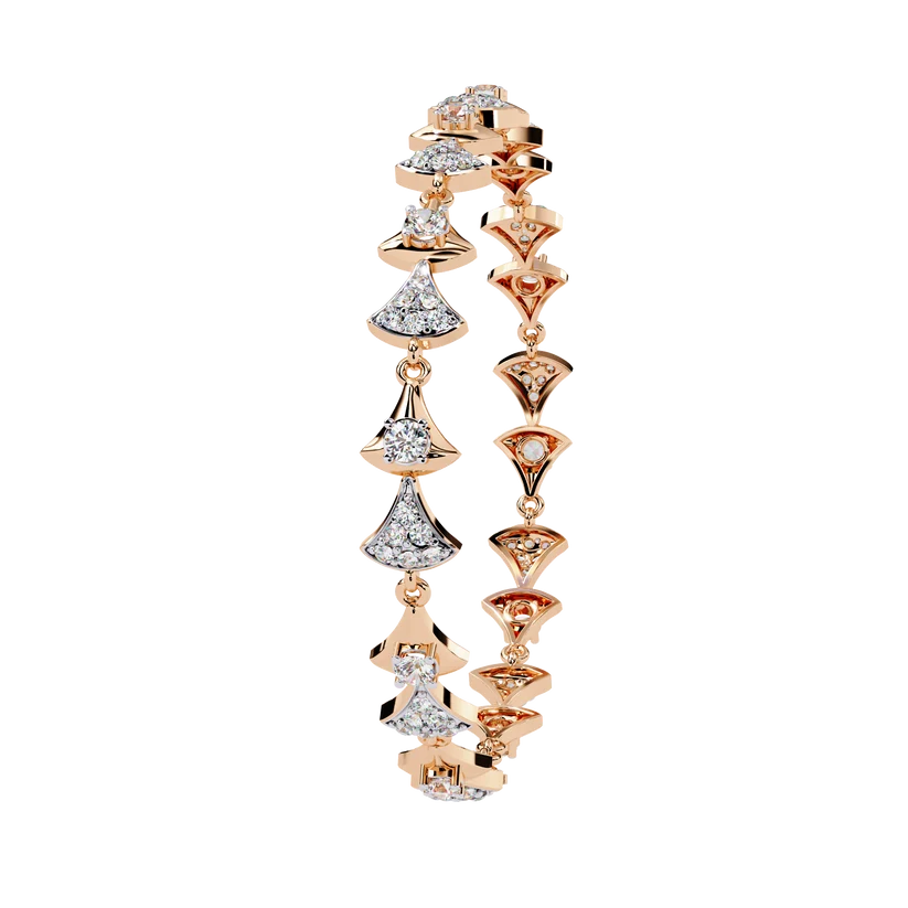 Celestial Bow Round Diamond Bracelet