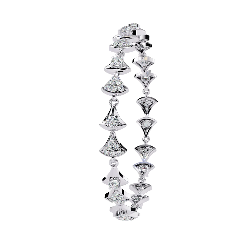 Celestial Bow Round Diamond Bracelet