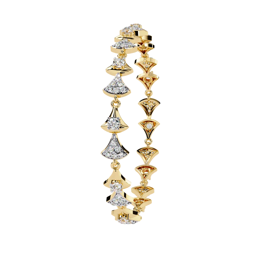 Celestial Bow Round Diamond Bracelet