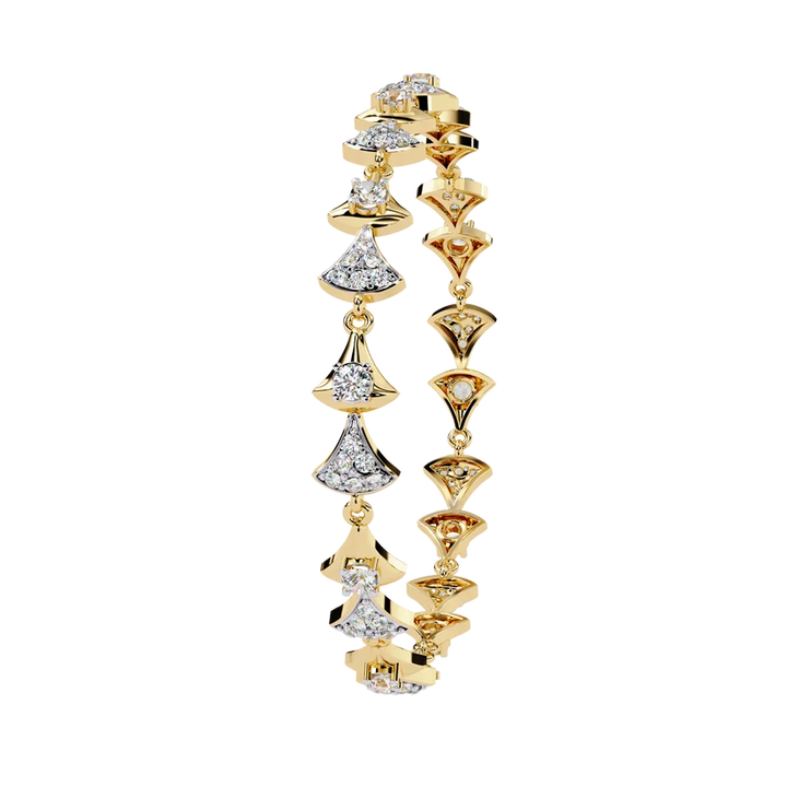 Celestial Bow Round Diamond Bracelet
