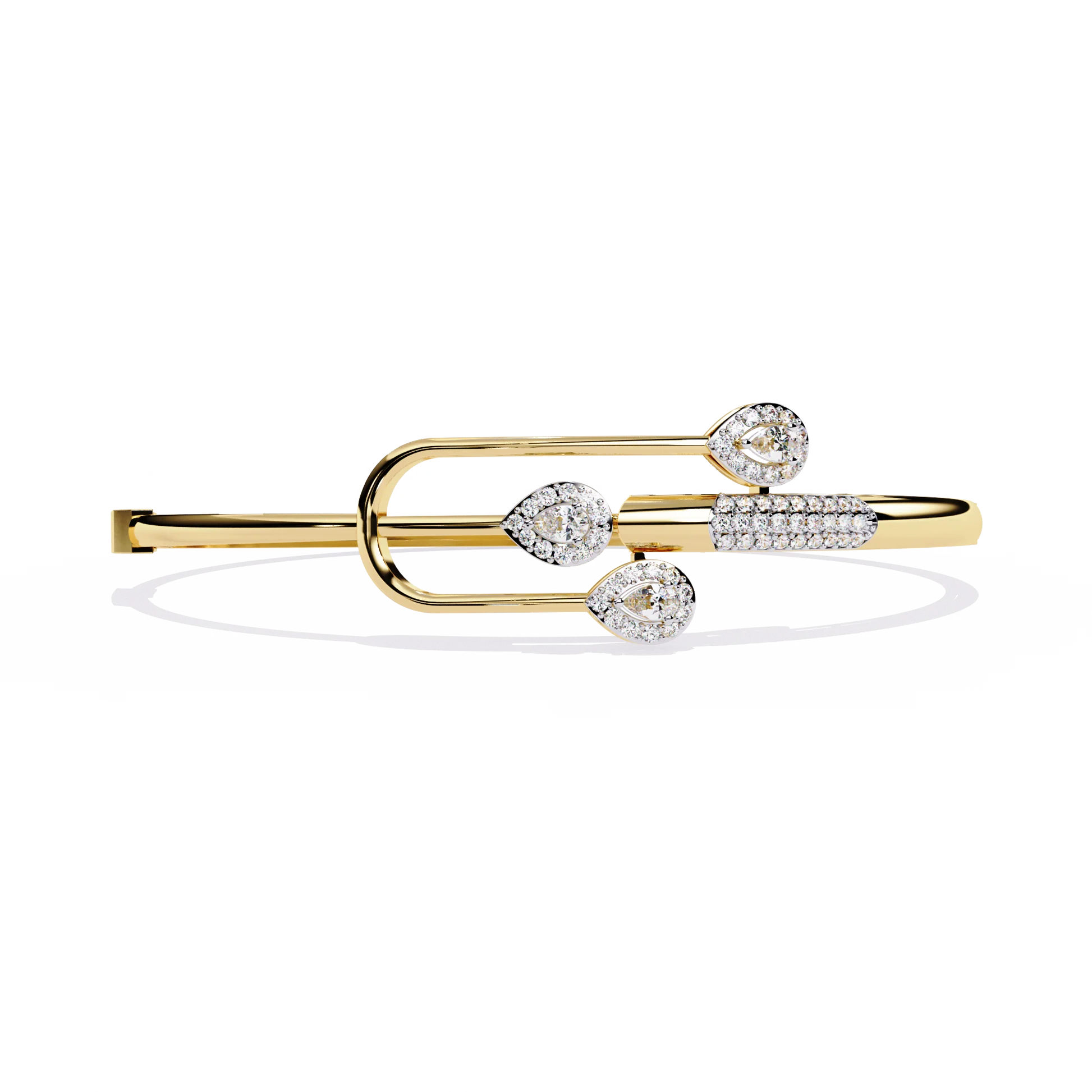 Eternal Embrace Pear & Round Diamond Bracelet