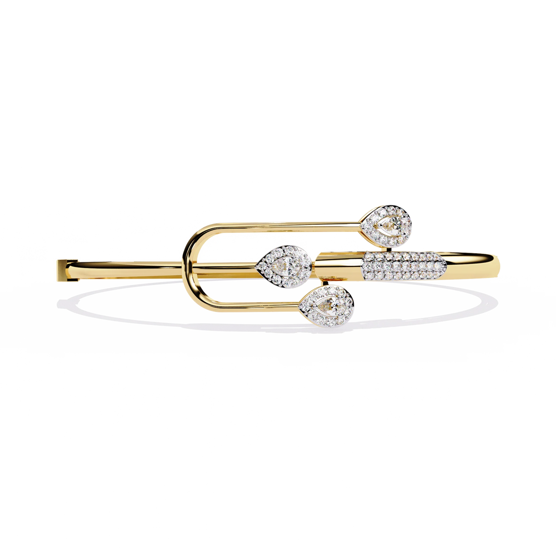 Eternal Embrace Pear & Round Diamond Bracelet