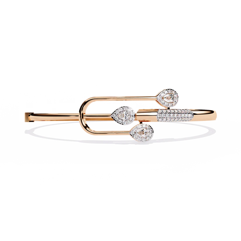 Eternal Embrace Pear & Round Diamond Bracelet