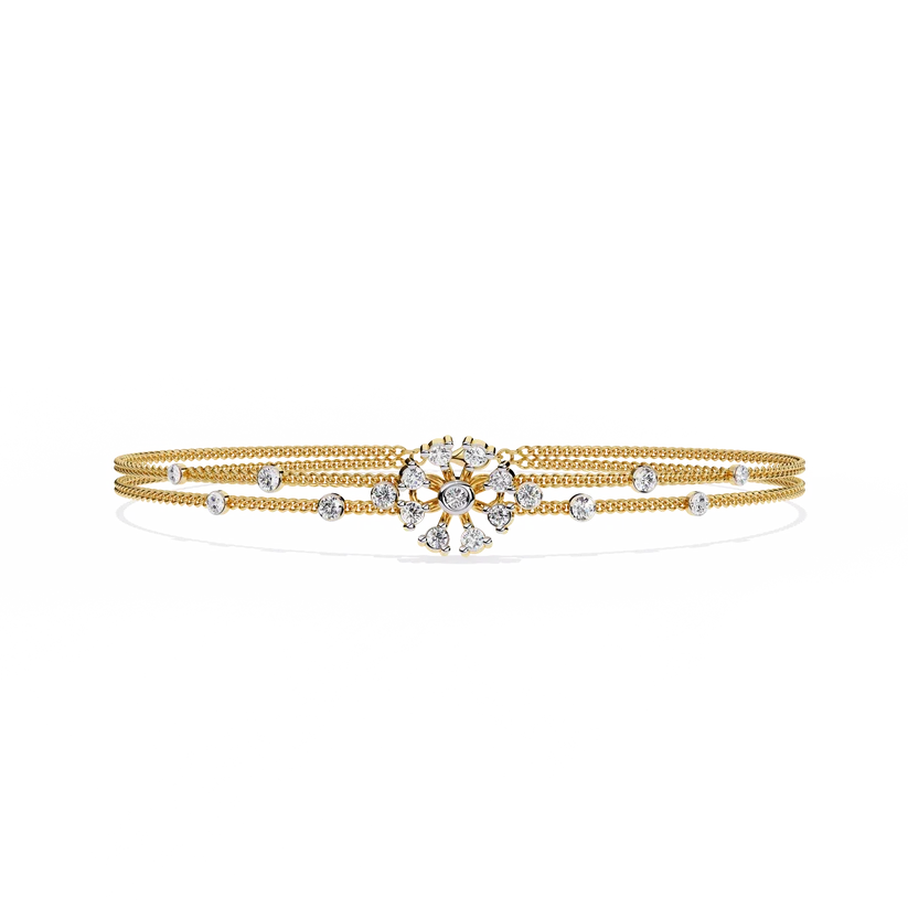 Celestial Bloom Diamond Multi-Strand Bracelet