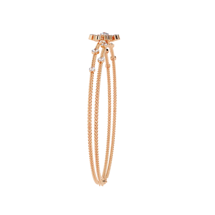 Celestial Bloom Diamond Multi-Strand Bracelet