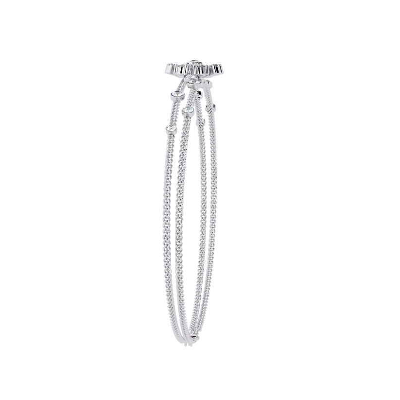 Celestial Bloom Diamond Multi-Strand Bracelet