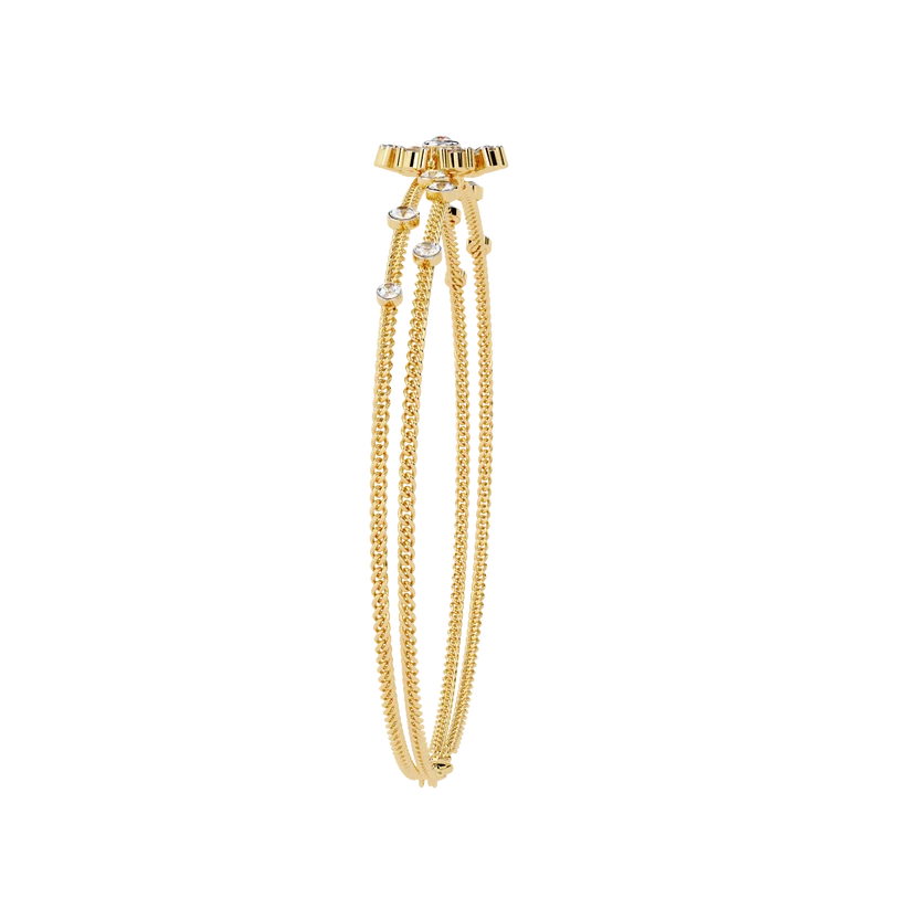 Celestial Bloom Diamond Multi-Strand Bracelet