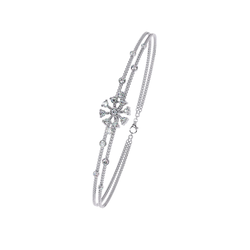 Celestial Bloom Diamond Multi-Strand Bracelet