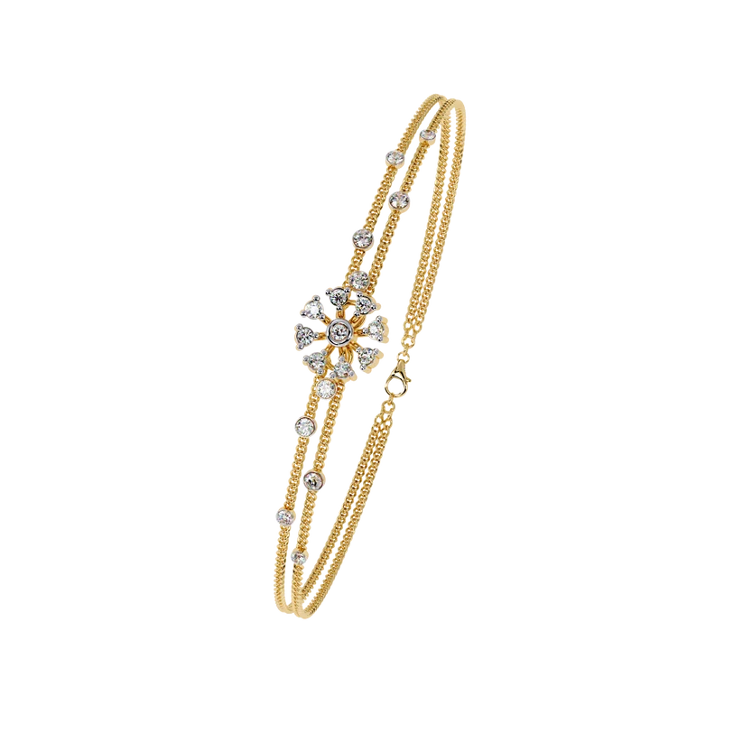 Celestial Bloom Diamond Multi-Strand Bracelet