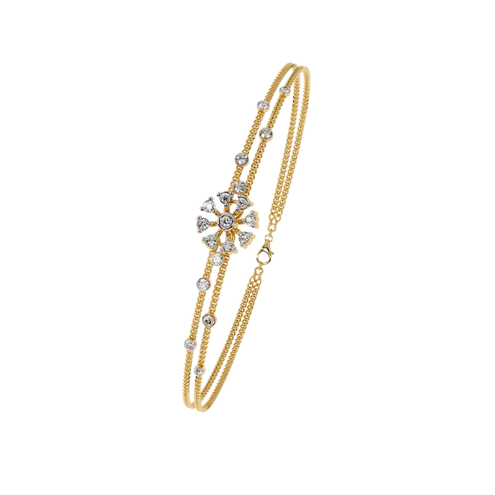 Celestial Bloom Diamond Multi-Strand Bracelet