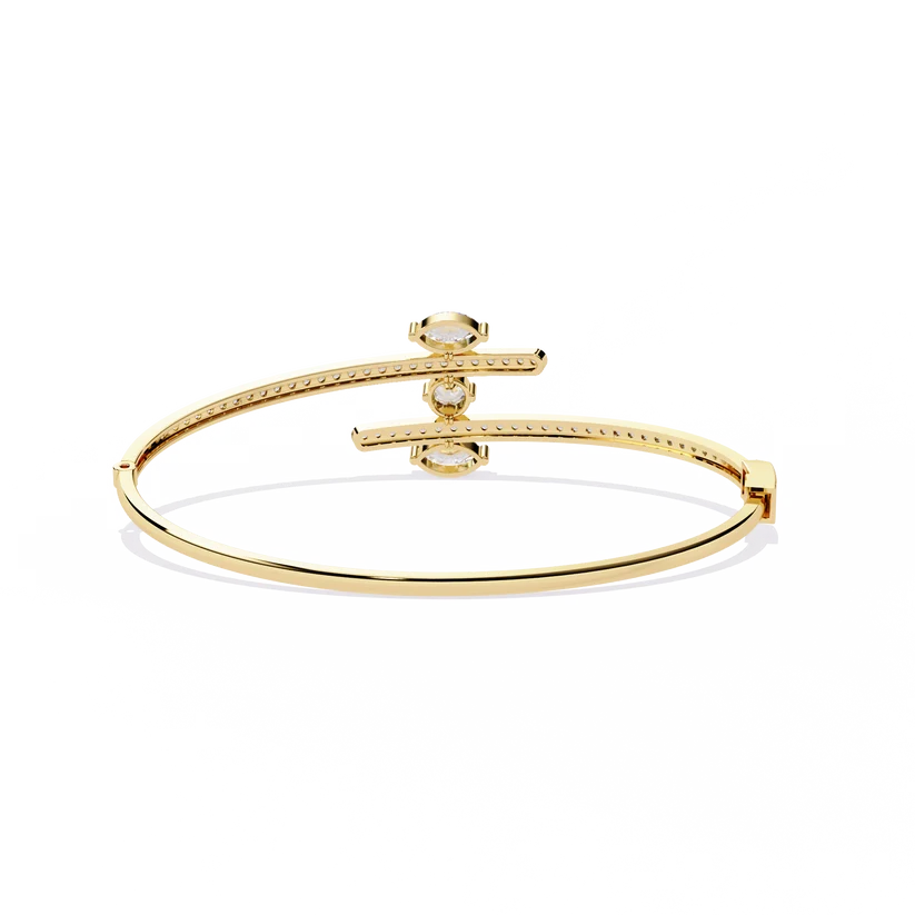✨ Celestial Marquise Diamond Cuff Bracelet