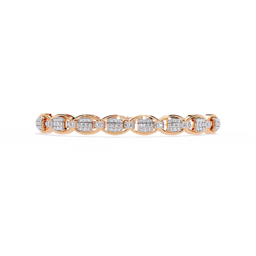 Signature Gold Diamond Link Bracelet