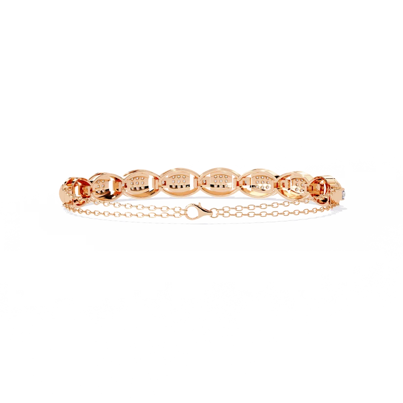 Signature Gold Diamond Link Bracelet