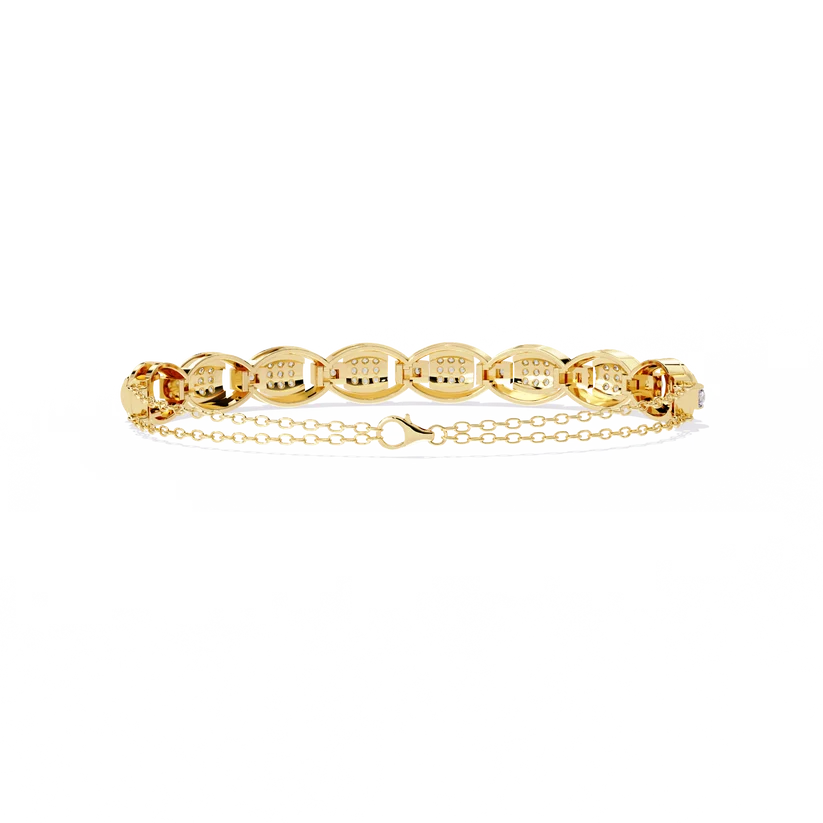 Signature Gold Diamond Link Bracelet