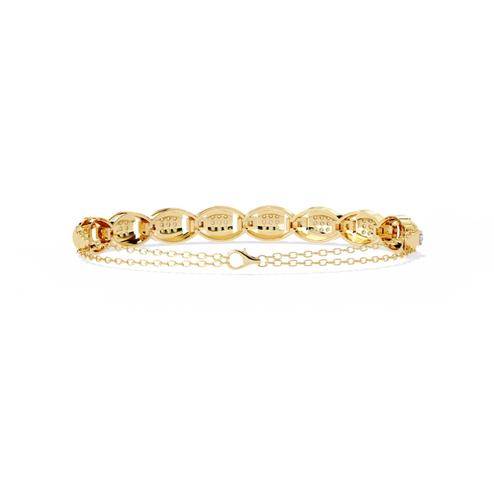 Signature Gold Diamond Link Bracelet