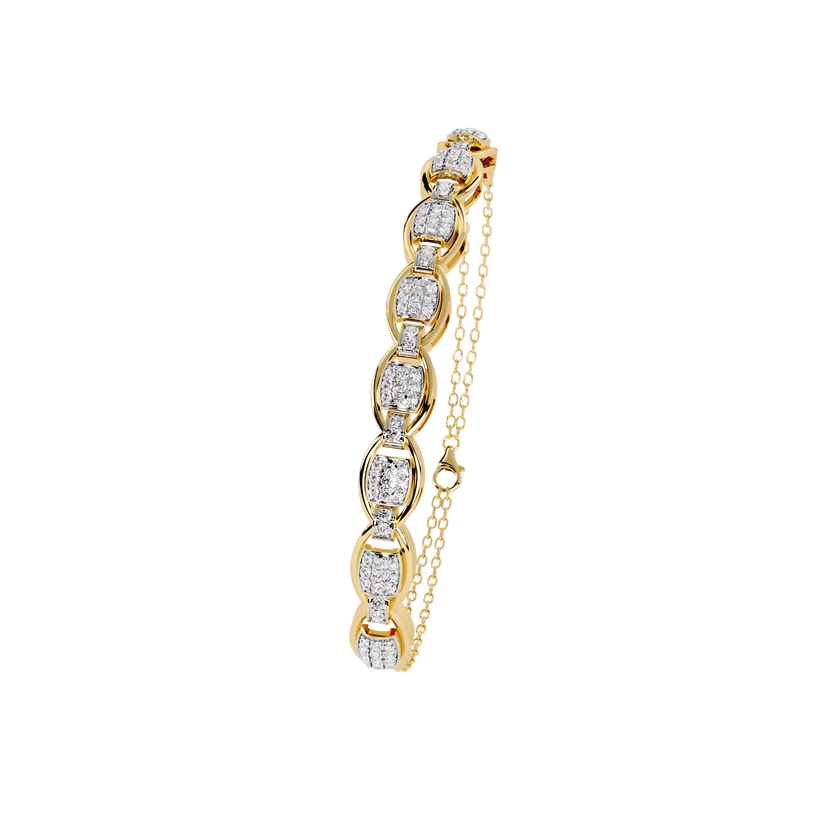 Signature Gold Diamond Link Bracelet