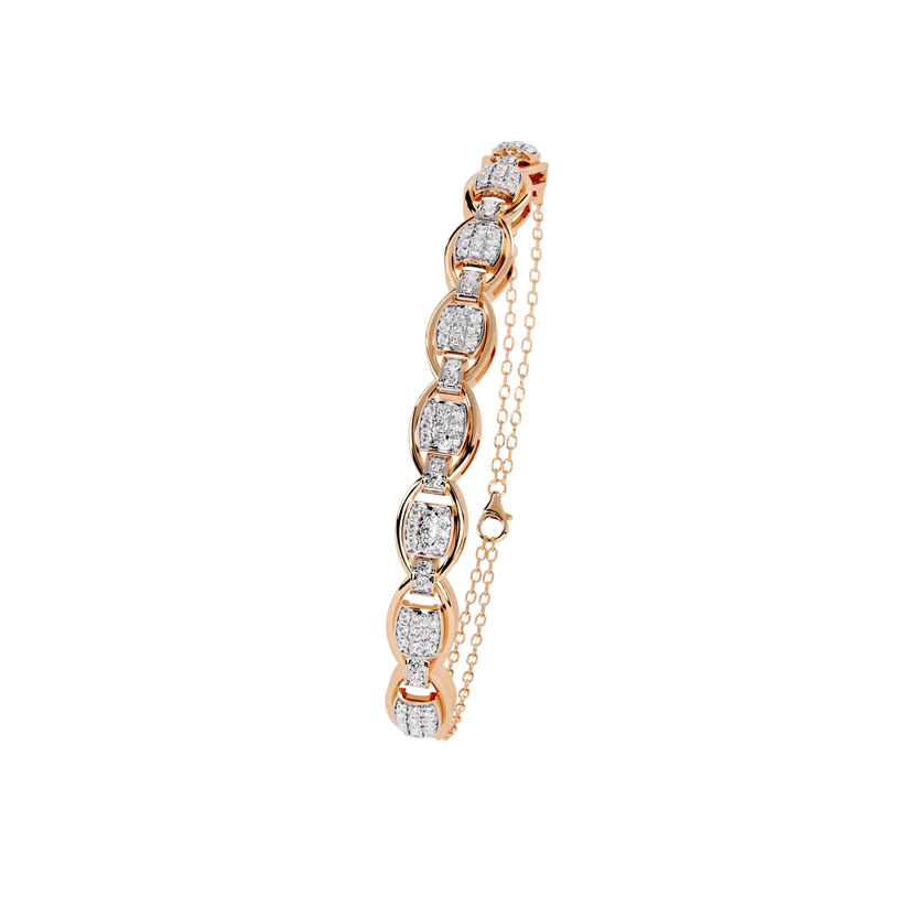 Signature Gold Diamond Link Bracelet