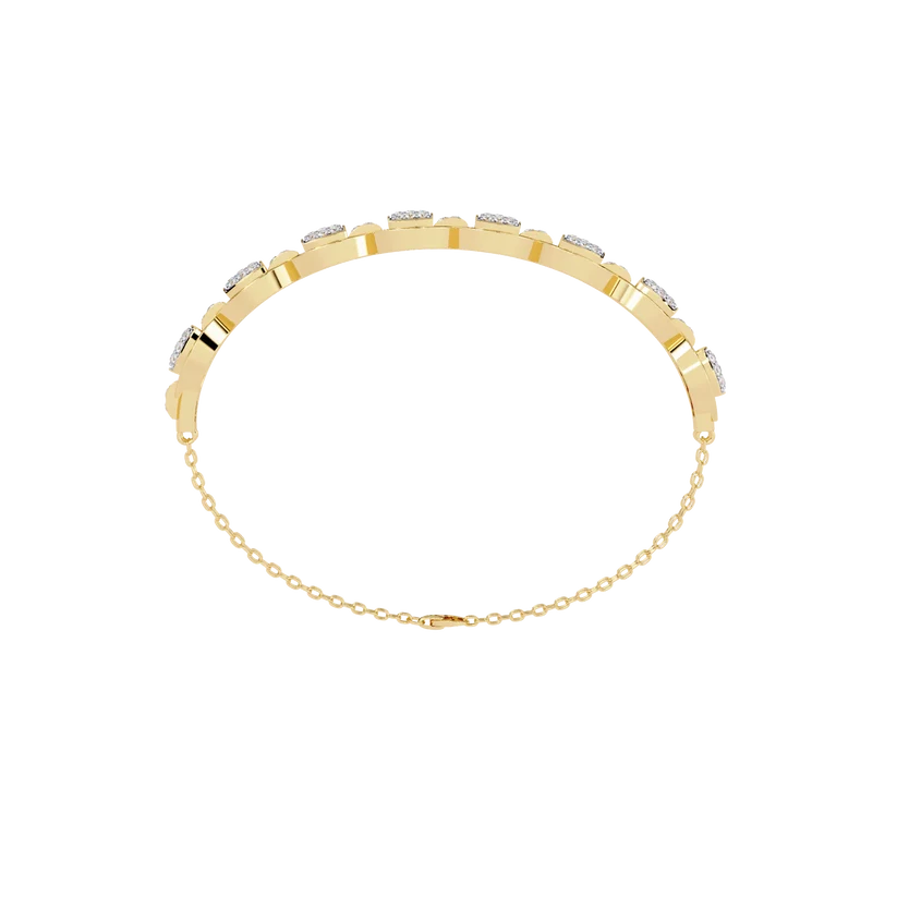 Signature Gold Diamond Link Bracelet