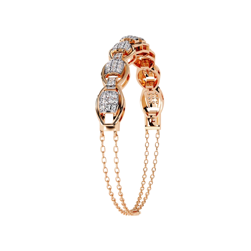 Signature Gold Diamond Link Bracelet