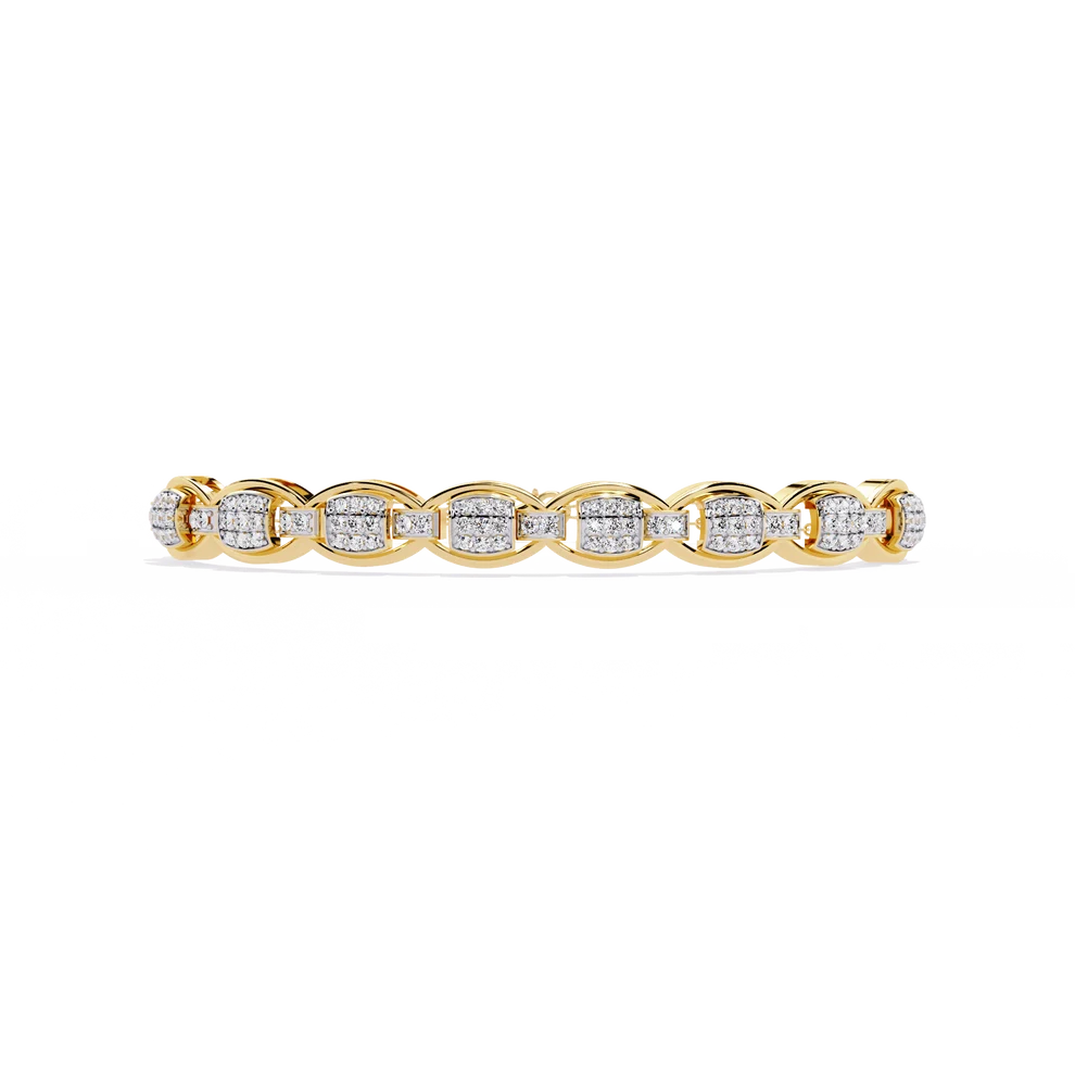 Signature Gold Diamond Link Bracelet