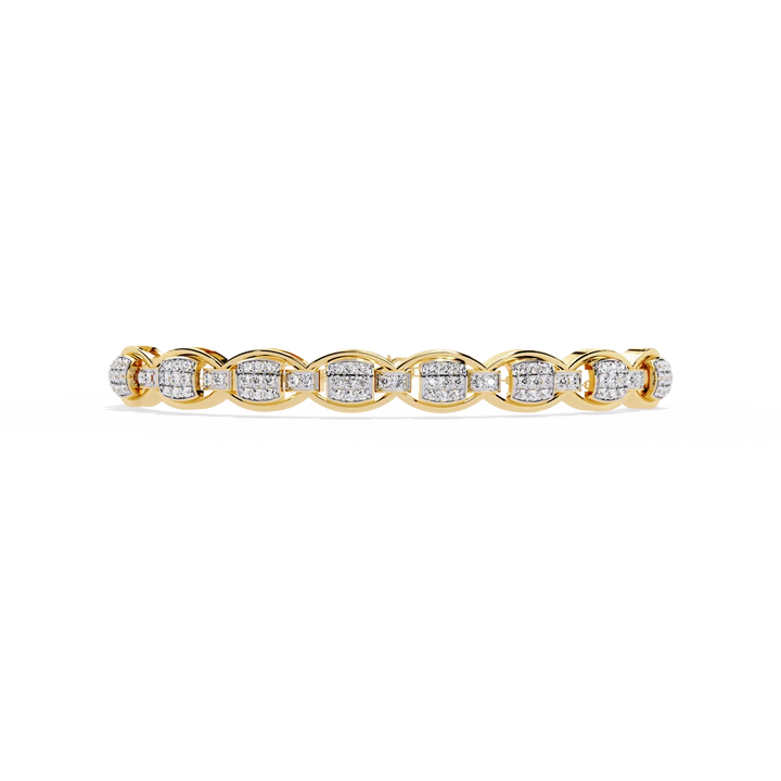 Signature Gold Diamond Link Bracelet
