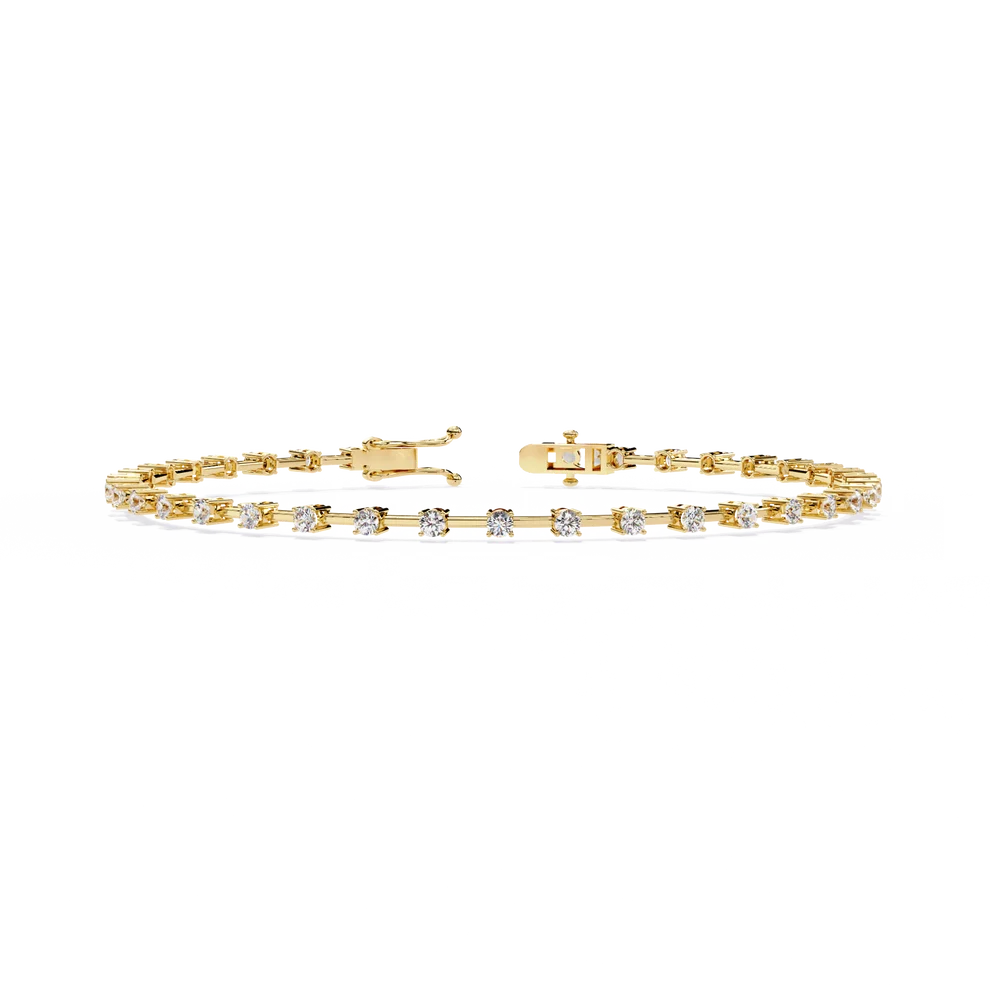 Celestial Round Diamond Link Bracelet