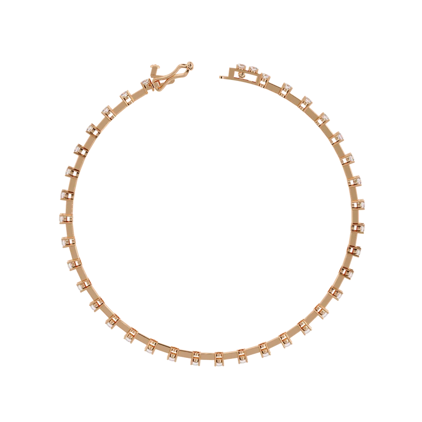 Celestial Round Diamond Link Bracelet