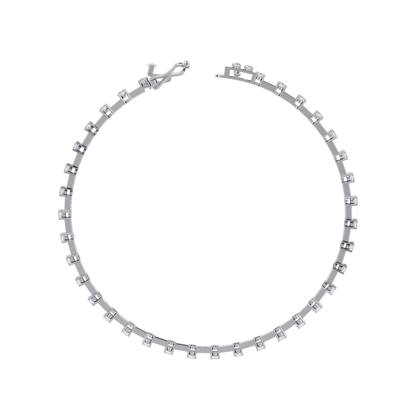 Celestial Round Diamond Link Bracelet