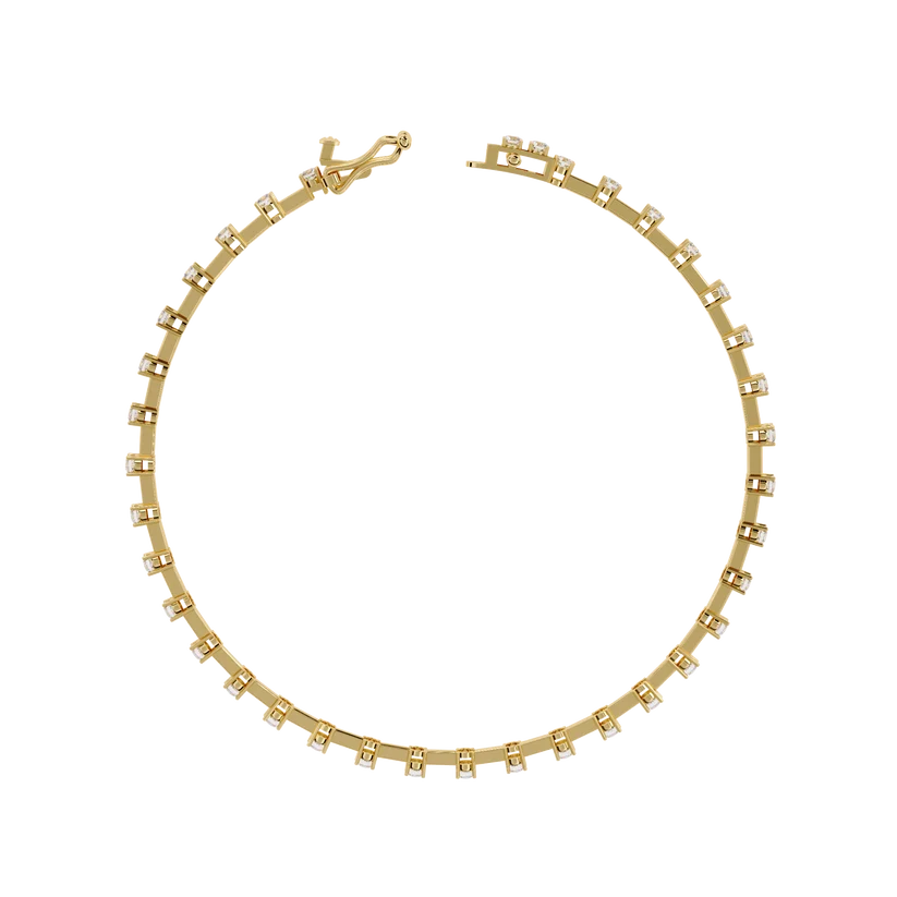 Celestial Round Diamond Link Bracelet