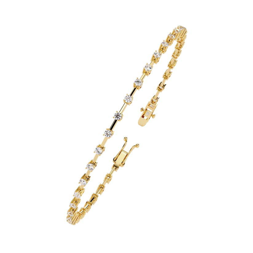 Celestial Round Diamond Link Bracelet