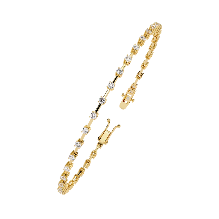 Celestial Round Diamond Link Bracelet