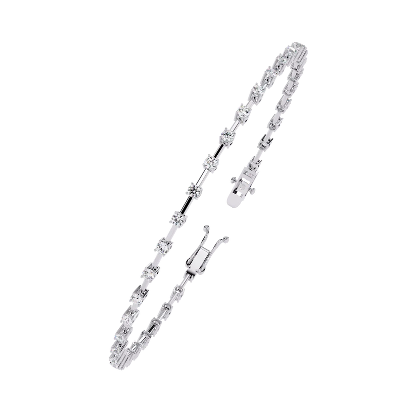 Celestial Round Diamond Link Bracelet