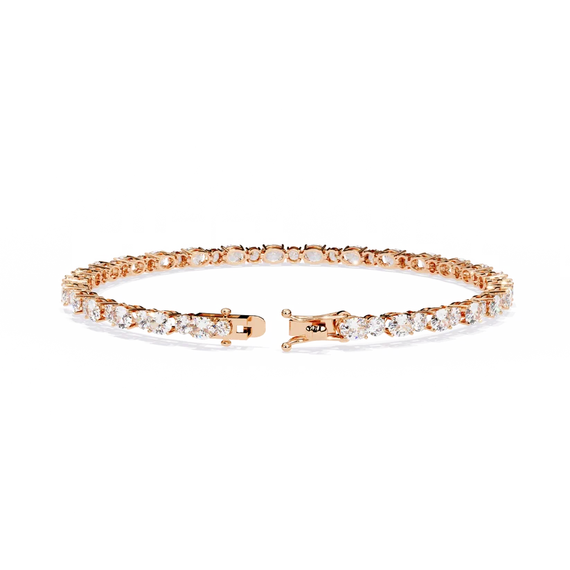 Eternal Radiance Round & Oval Diamond Tennis Bracelet