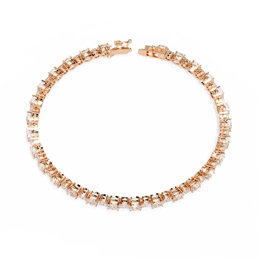 Eternal Radiance Round & Oval Diamond Tennis Bracelet