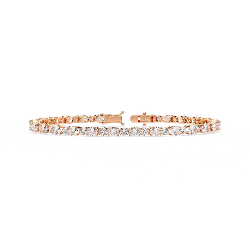 Eternal Radiance Round & Oval Diamond Tennis Bracelet