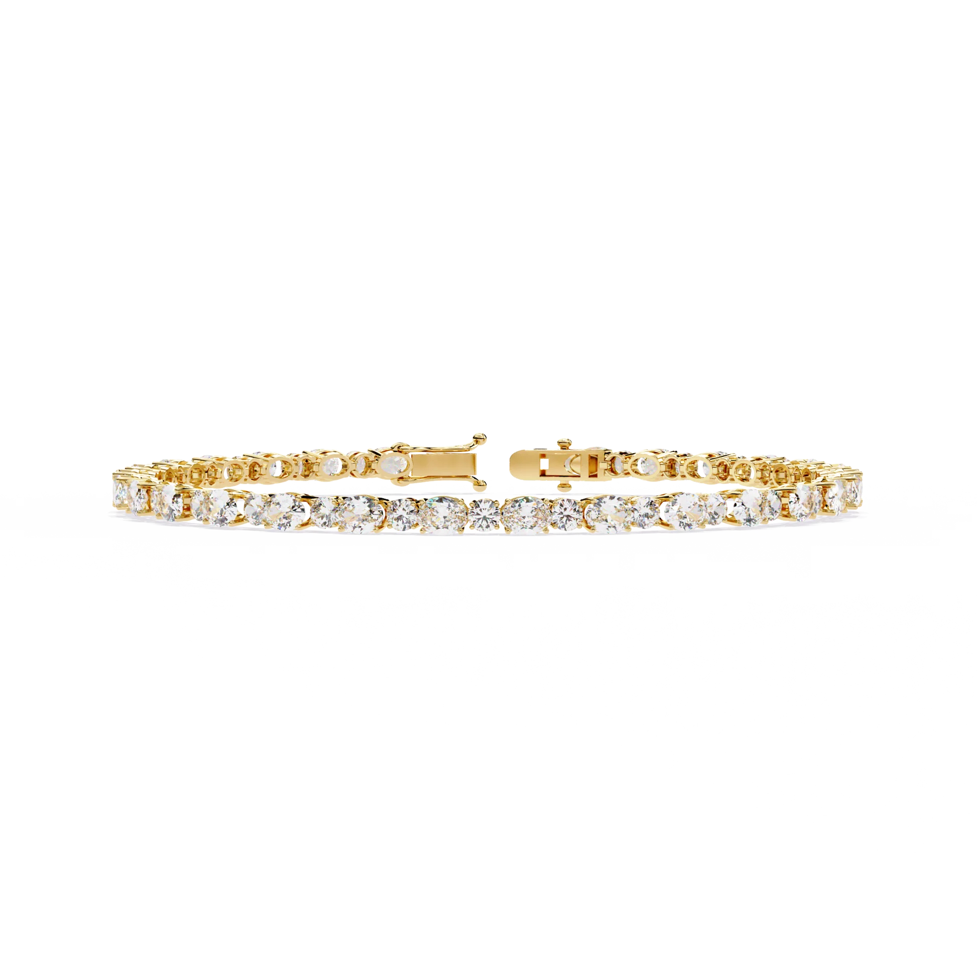 Eternal Radiance Round & Oval Diamond Tennis Bracelet