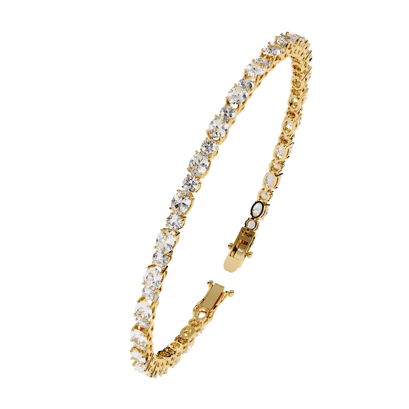 Eternal Radiance Round & Oval Diamond Tennis Bracelet