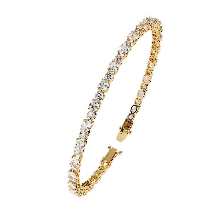 Eternal Radiance Round & Oval Diamond Tennis Bracelet