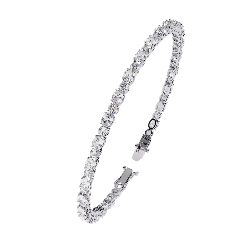 Eternal Radiance Round & Oval Diamond Tennis Bracelet