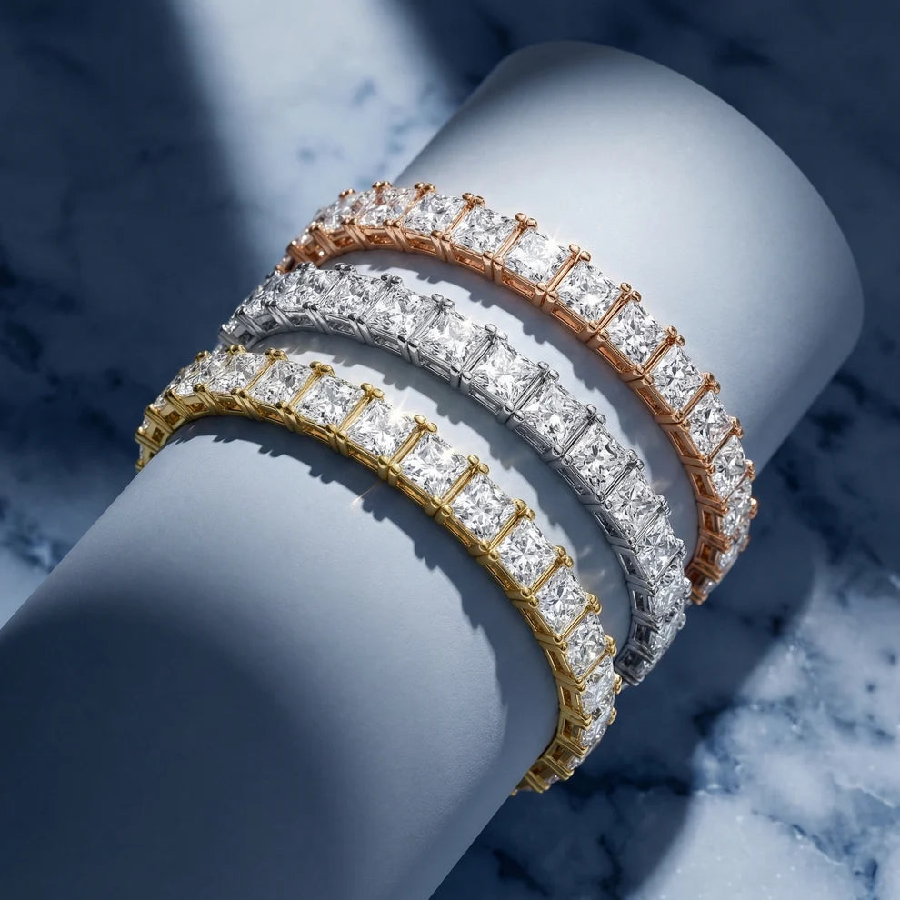 Four Prongs Princess Diamond Tennis Bracelet