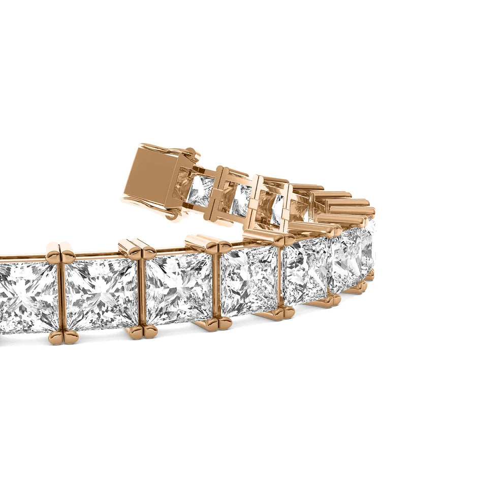 Four Prongs Princess Diamond Tennis Bracelet