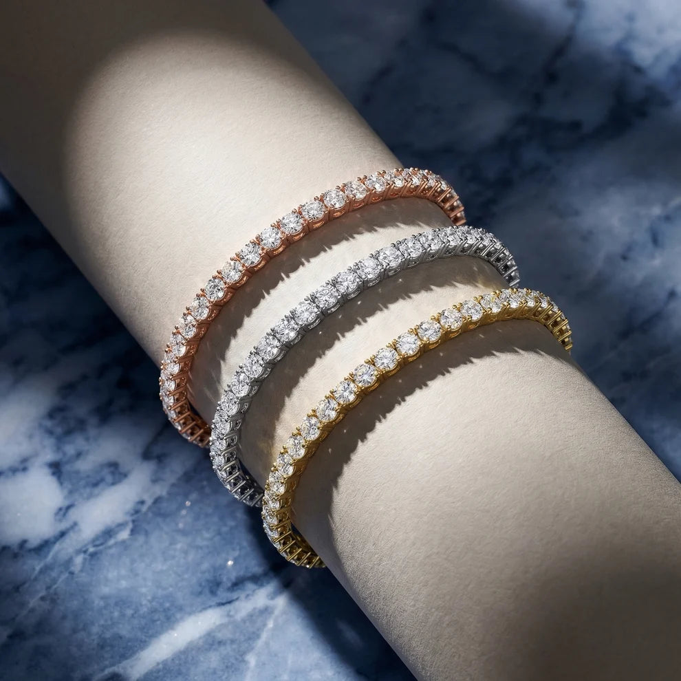 Four Prongs Round Diamond Tennis Bracelet