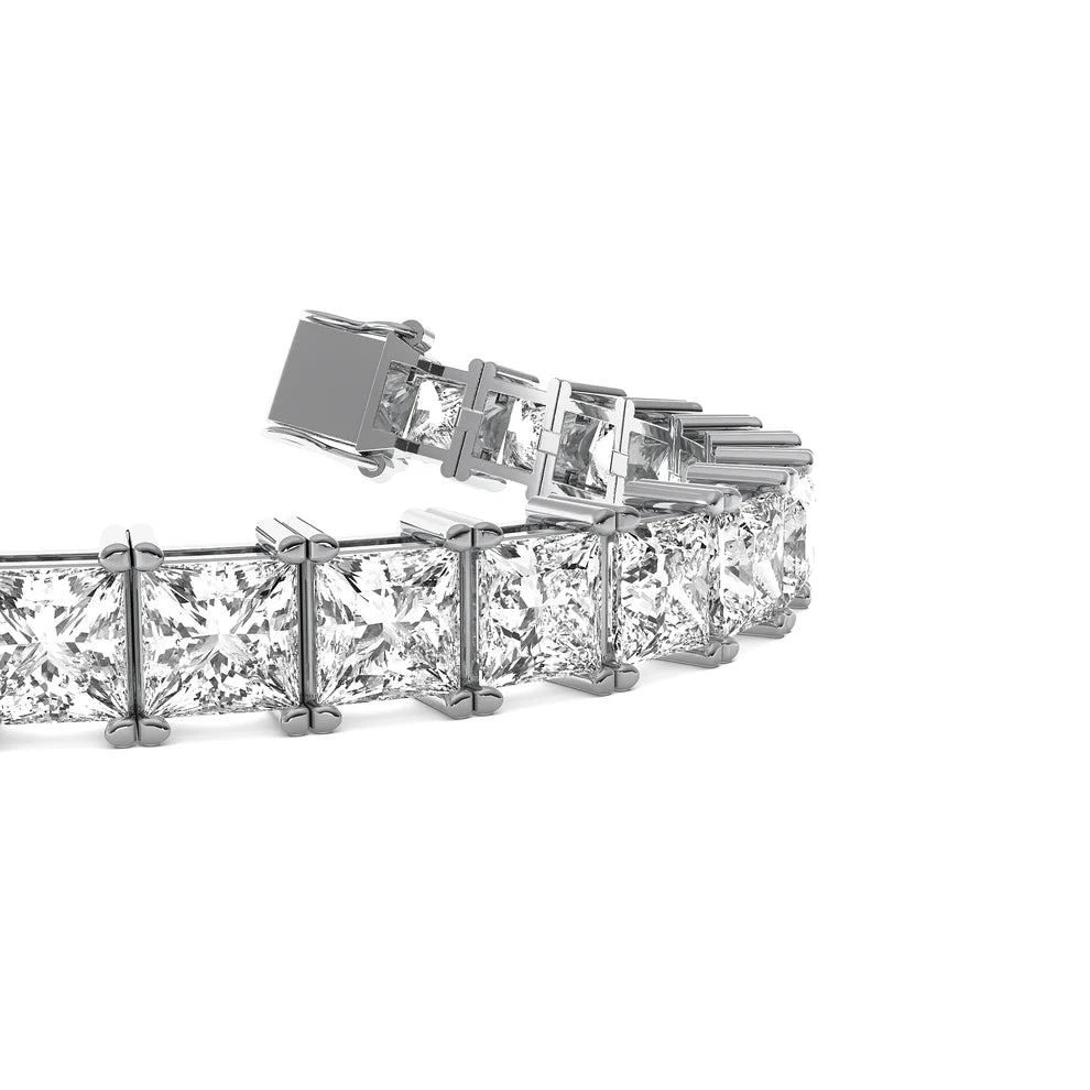Four Prongs Princess Diamond Tennis Bracelet