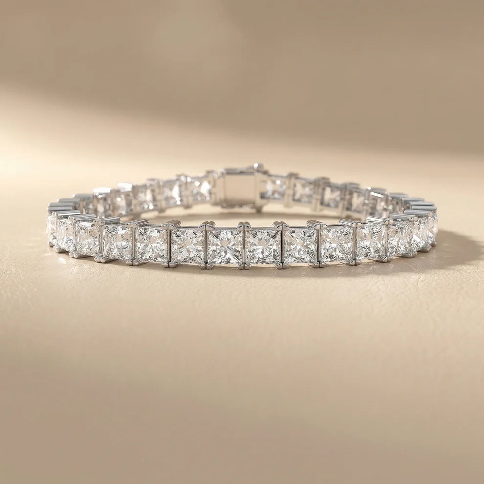 Four Prongs Princess Diamond Tennis Bracelet
