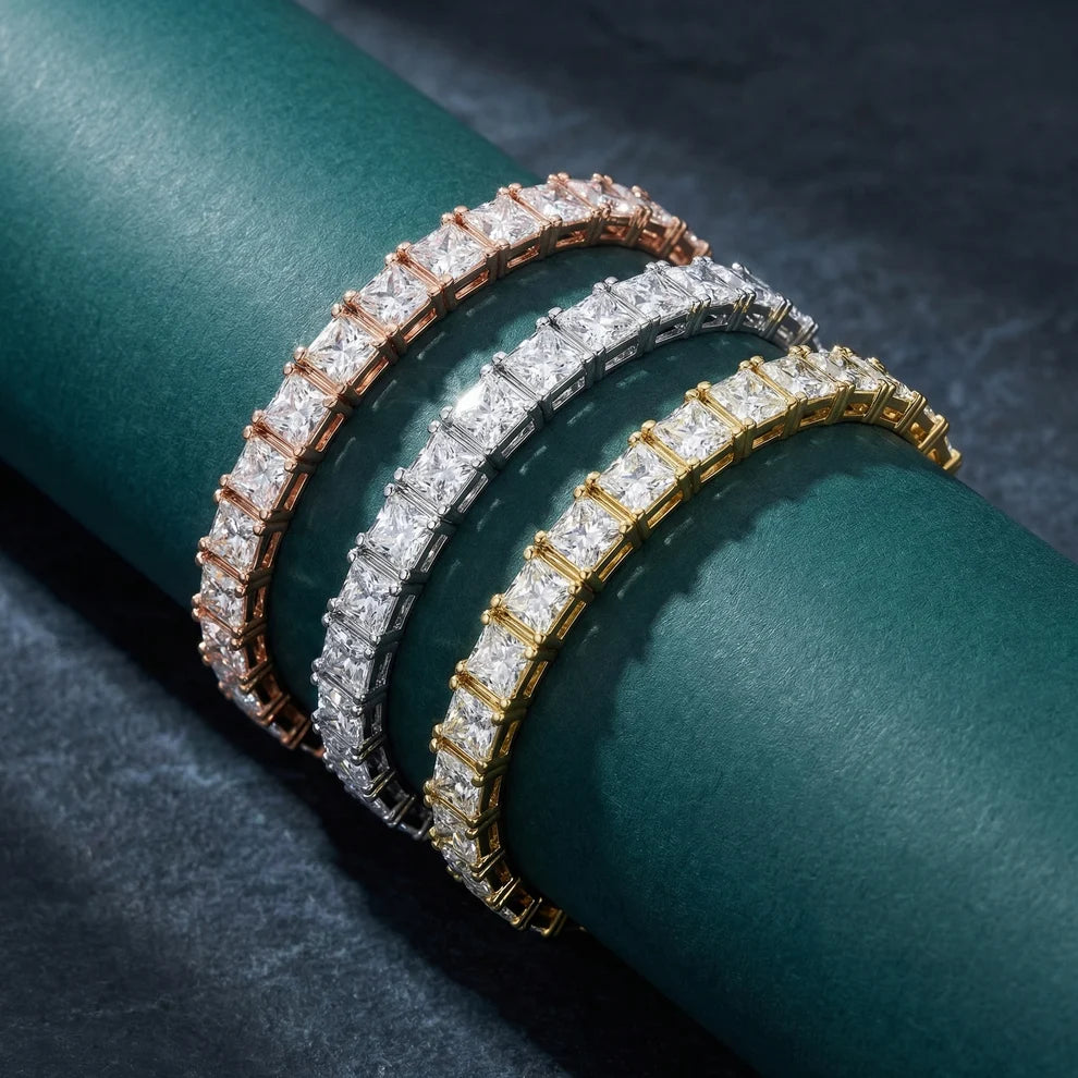 Four Prongs Princess Diamond Tennis Bracelet