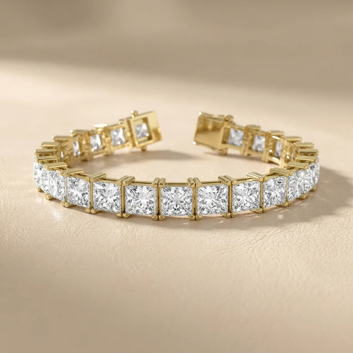 Four Prongs Princess Diamond Tennis Bracelet
